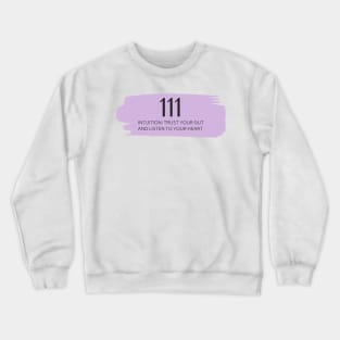 111 Angel Number purple Crewneck Sweatshirt